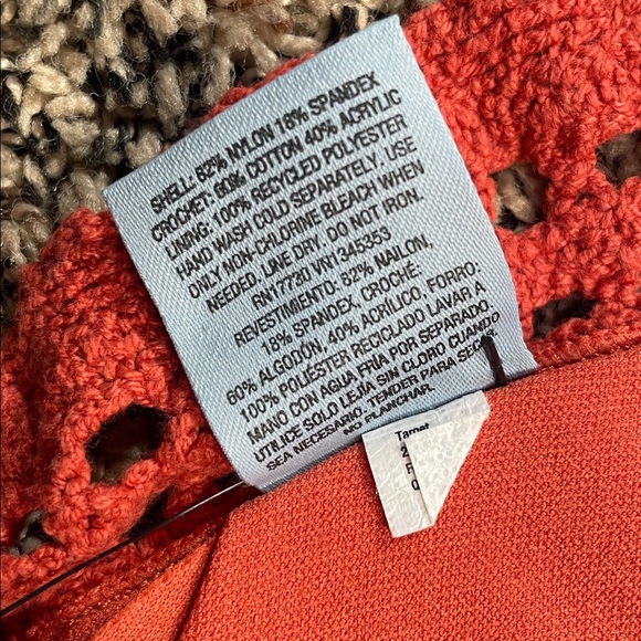 Shade & Shore Orange Crochet Triangle Bikini Top Size XS | NWT - Picture 5 of 7